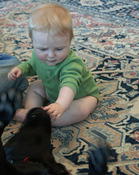 3 06 Otto tickles Hannah