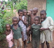 Ewe village children pose