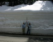 Badger Pass has snow banks