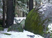 wawona little cabin after snow