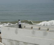Looking to the sea from elmina