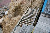 Looking down